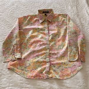 Lauren Ralph Lauren Floral Button-Up Shirt Gently Loved Women’s L